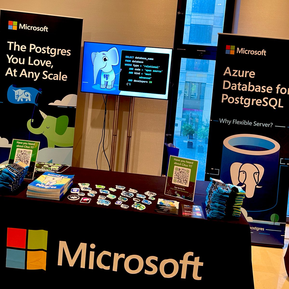 AzureDBPostgres's tweet image. If you are at #pgconfeu come say hello to our team at the @microsoft stand, and ask us about Flexible Server in #AzureDBPostgres! (Or get your @citusdata elicorns)