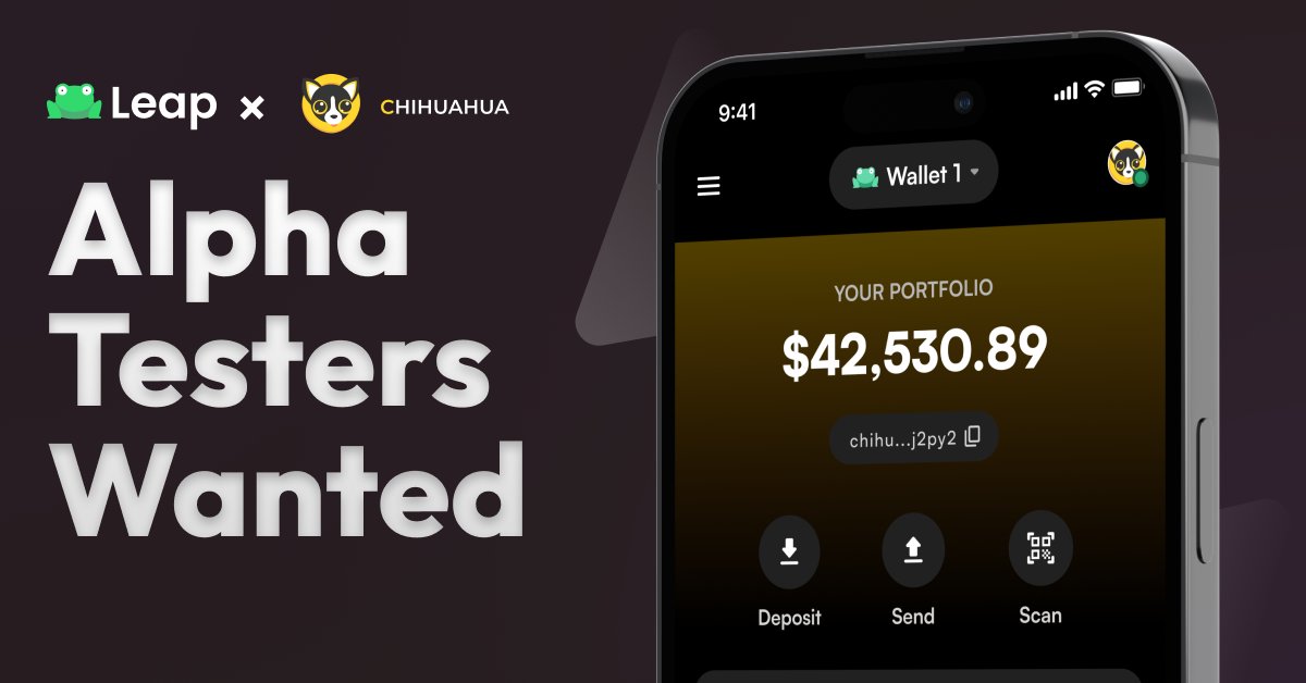Chihuahua fam, want to be the first one to experience <a href="/ChihuahuaChain/">Chihuahua ($HUAHUA)</a> on Leap's iOS &amp; Android mobile apps? Here you go 🚀

First 20 RTs will get the links in their DM from <a href="/leap_cosmos/">Leap Wallet Intern</a> account 🔥

Go get itttt 🚀