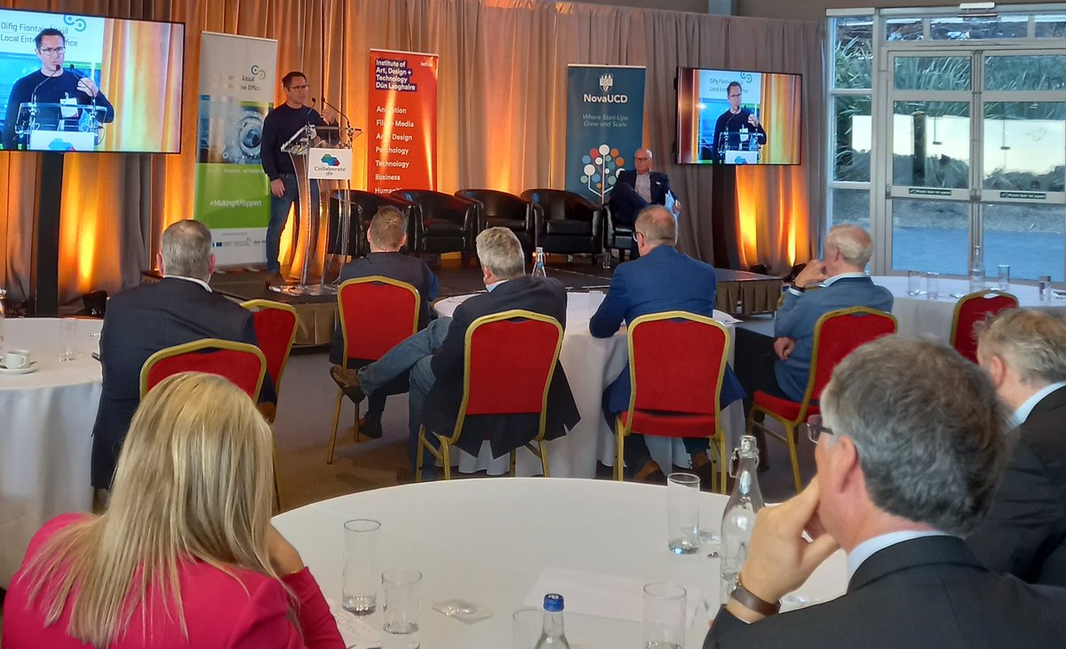 leo_dlr's tweet photo. Mitchell O'Gorman @MitchellOG2 CEO of @XwaveTech describing the "array of supports" they have received for their start-up, particularly from @NovaUCD and @Entirl.
@EI_NewFrontiers @MediaCubeIADT @TheAgileExec @ProcessAdvisor
#CollaborateDLR #MakingItHappen #BusinessSupports https://t.co/baCRRIDFut