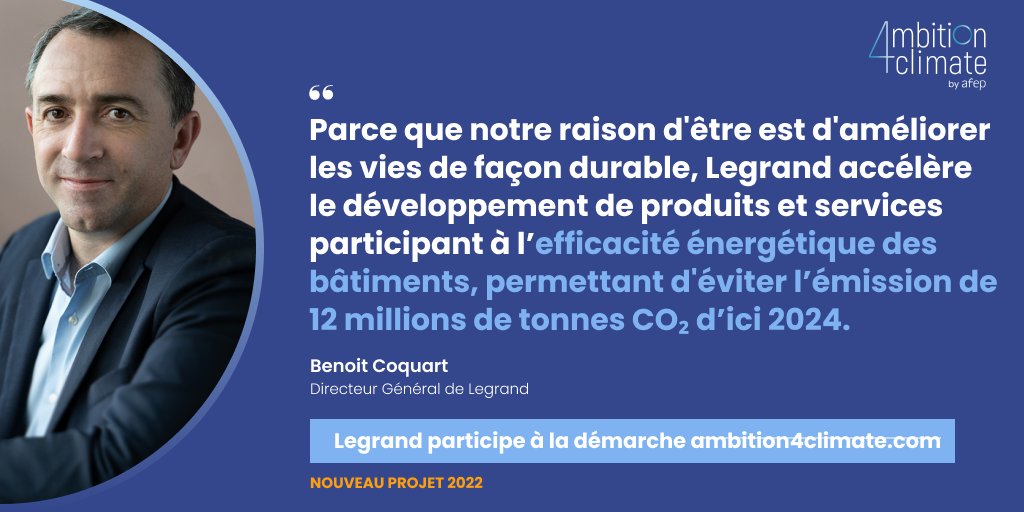 #Legrand soutient #Ambition4Climate de l'Afep et met en avant deux projets en France pour réduire les émissions de gaz à effet de serre : 
☀️ installation d'une ombrière photovoltaïque...
💡 pilotage des consommations énergétiques...
ambition4climate.com/les-projets-de…
#LegrandImprovingLives