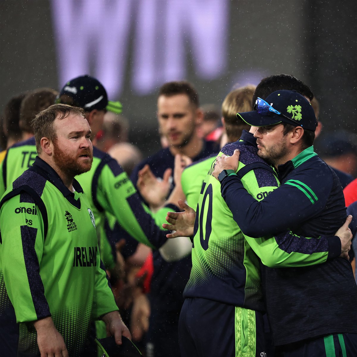 Incredible scenes after Ireland's win at the MCG 🤩 #T20WorldCup | #IREvENG