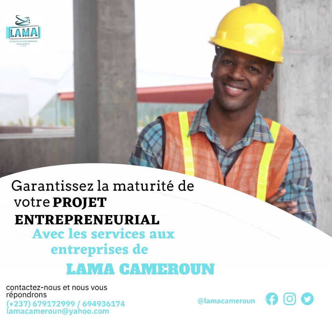 lamacameroun's tweet photo. Identifier et le traiter les réalités #économiques, #juridiques, #fiscales, ainsi que les atouts et faiblesses de votre projet d’entreprise est un indispensable pour vos activités.

Avec les services aux entreprises de @lamacameroun, votre #entreprise est en sécurité. https://t.co/1RIL2XjWXp