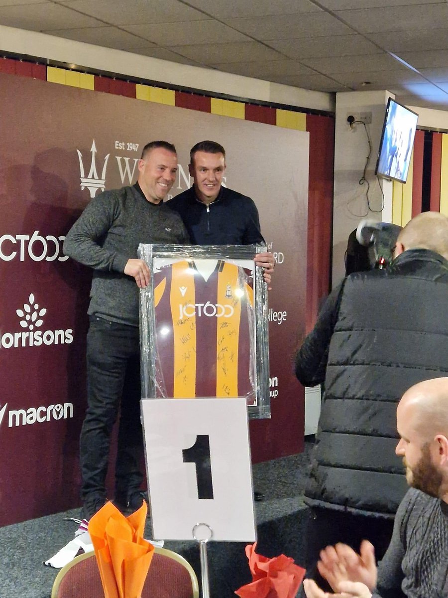 chezachuck's tweet photo. Thank you so much @officialbantams especially Mike Shackleton for making my husbands birthday celebration so special. A night he will never forget! ⚽️ @geoffw66 https://t.co/Kpo7uINO0F