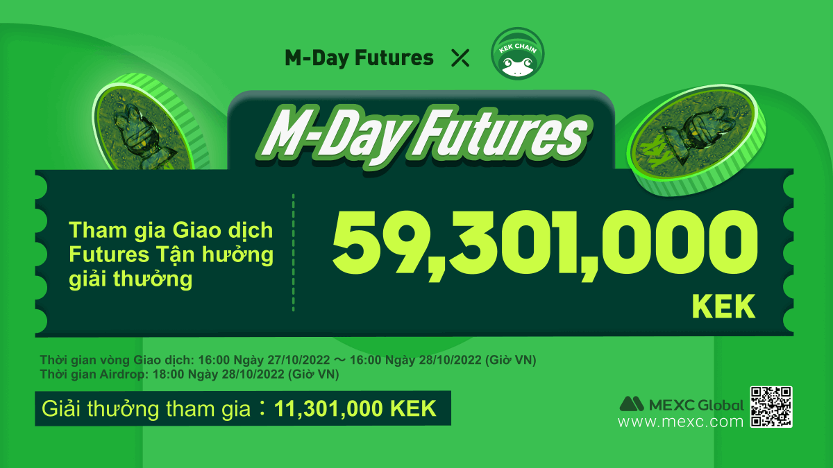 MEXCVietnam's tweet photo. 📢New M-Day Futures - Ra mắt vòng giao dịch KEKCHAIN (KEK)
⌛️Vòng giao dịch: 16:00, 27/10 - 28/10 (VN)
🎁Tổng thưởng: 59,301,000 KEK
🔥Độc quyền Mday MEXC Việt Nam - Chia sẻ 500 USDT Bonus
🔗https://t.co/Q399SiZRm4
👉 Chi tiết: 
https://t.co/gTy3wWeYoq
 #MEXCVietnam https://t.co/t0dsYrvyVE