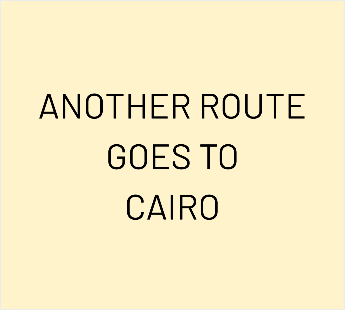 Another Route. tweet media