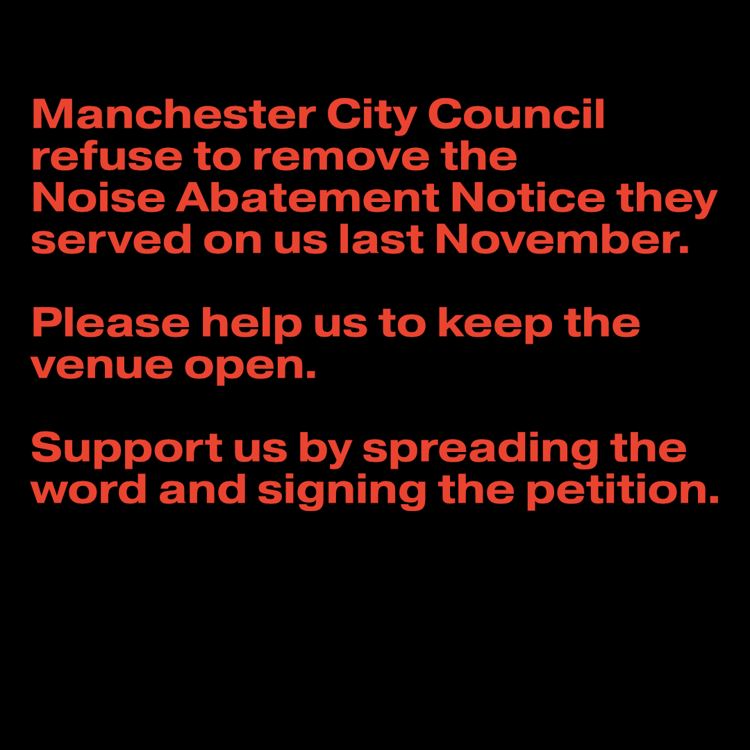 nightanddaycafe's tweet image. Manchester City Council (MCC) refuse to remove the Noise Abatement Notice they served on us last November.

Night &amp;amp; Day have appealed the notice. We have and continue to operate in the exact same manner as we have done previously and for the past 30 years.