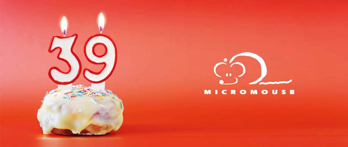 MicromouseTT's tweet photo. 39, y seguimos cumpliendo años gracias a ti. Tecnología – Compromiso – 1984 https://t.co/lutUIMlj1v https://t.co/nU9A8ff6bU