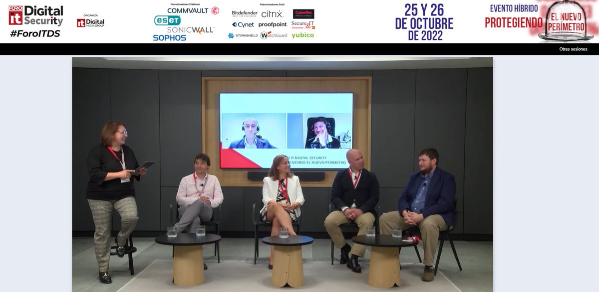 AAsenjo_ITDMG's tweet photo. Continuamos en la segunda jornada del #ForoITDS hablando de perímetro y su protección con los #CISO de @Fluidra @_CapitalEnergy_ @ferrovial_es #LetiPharma https://t.co/lsKimpnLCT #Ciberseguridad https://t.co/2vvK2IaMvI