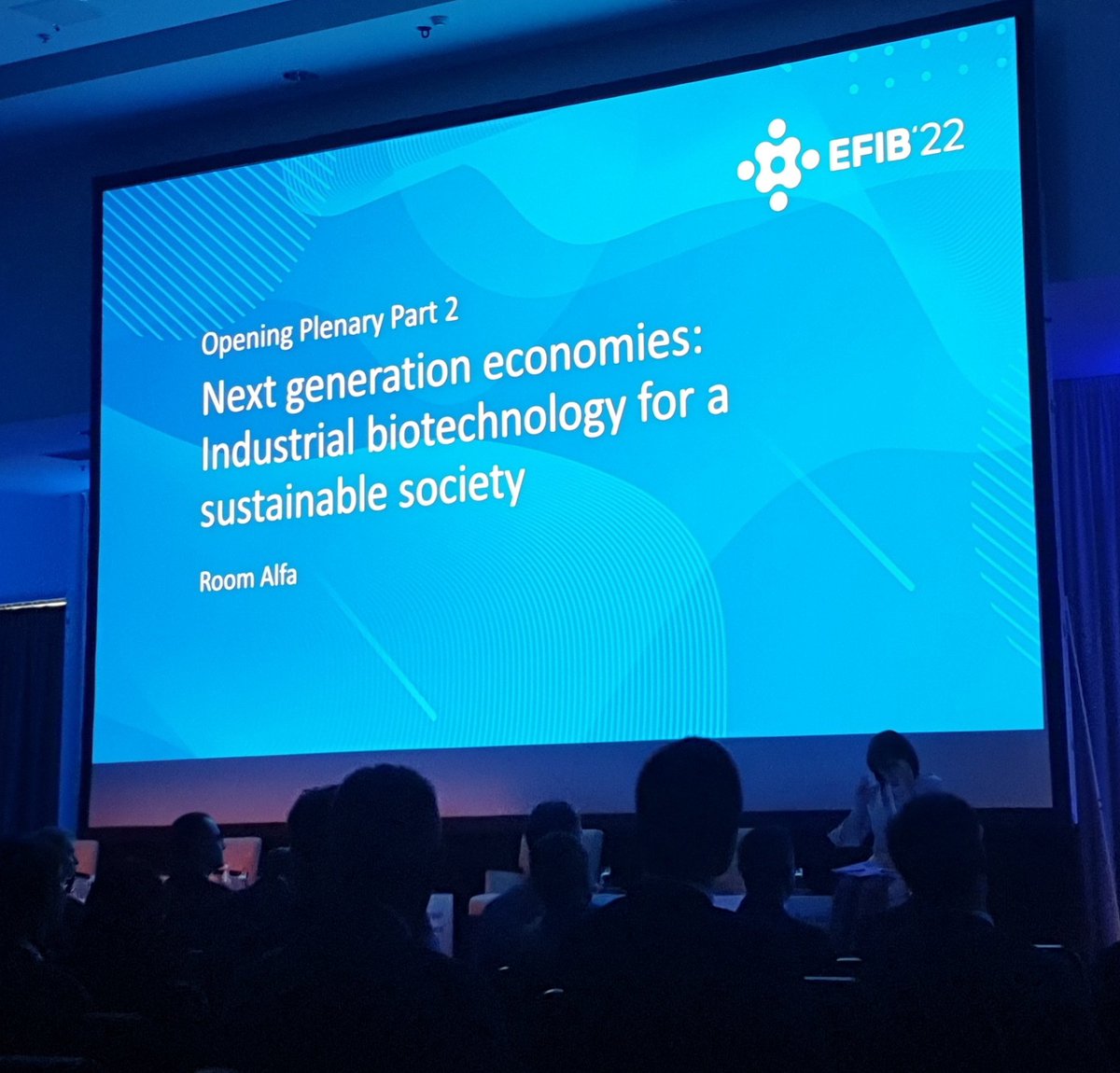 agneseborg's tweet photo. #EFIB2022 opening plenary panel 'Next generation economies - Industrial Biotechnology for a Sustainable Society' https://t.co/2Ogc5R9Ze7