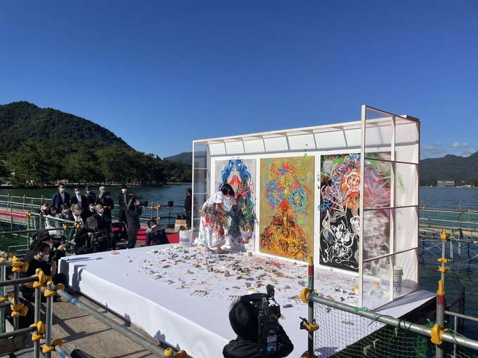 野口一夫 絵画 つかの間を憩う 第7回春日部市美術展覧会 当時物