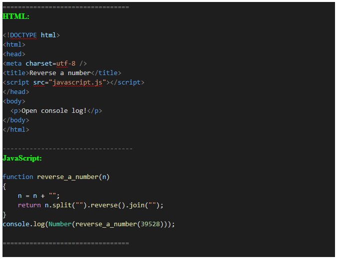 JavaScriptMaze's tweet image. JavaScript: Reverse a number
JavaScript function that reverse a number.
#javascript #javascriptexercises #javascriptlessons #javascriptmaster #javascriptjob #javascriptnewyork