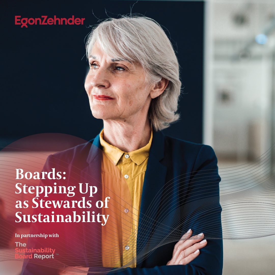 Our newest report in partnership with <a href="/EgonZehnder/">Egon Zehnder</a> has just been released. It explores boards and directors’ ESG engagement, the challenges and outlines recommendations for directors to step up as #StewardsofSustainability🌍 boardreport.org/the-sustainabi…