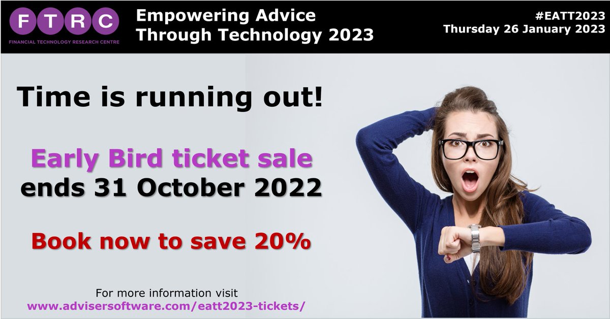 You know that #technology is important. But it's hard to know where to start, or what questions to ask. 

The #EATT2023 #conference will help you understand the issues you need to consider.

Interested? #EarlyBird tickets available until 31 October 2022.  advisersoftware.com/eatt/