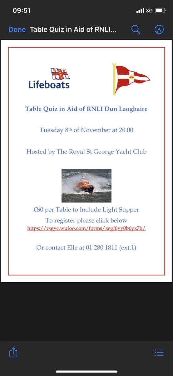 Table Quiz to Support a good cause on the 8th of Nomber