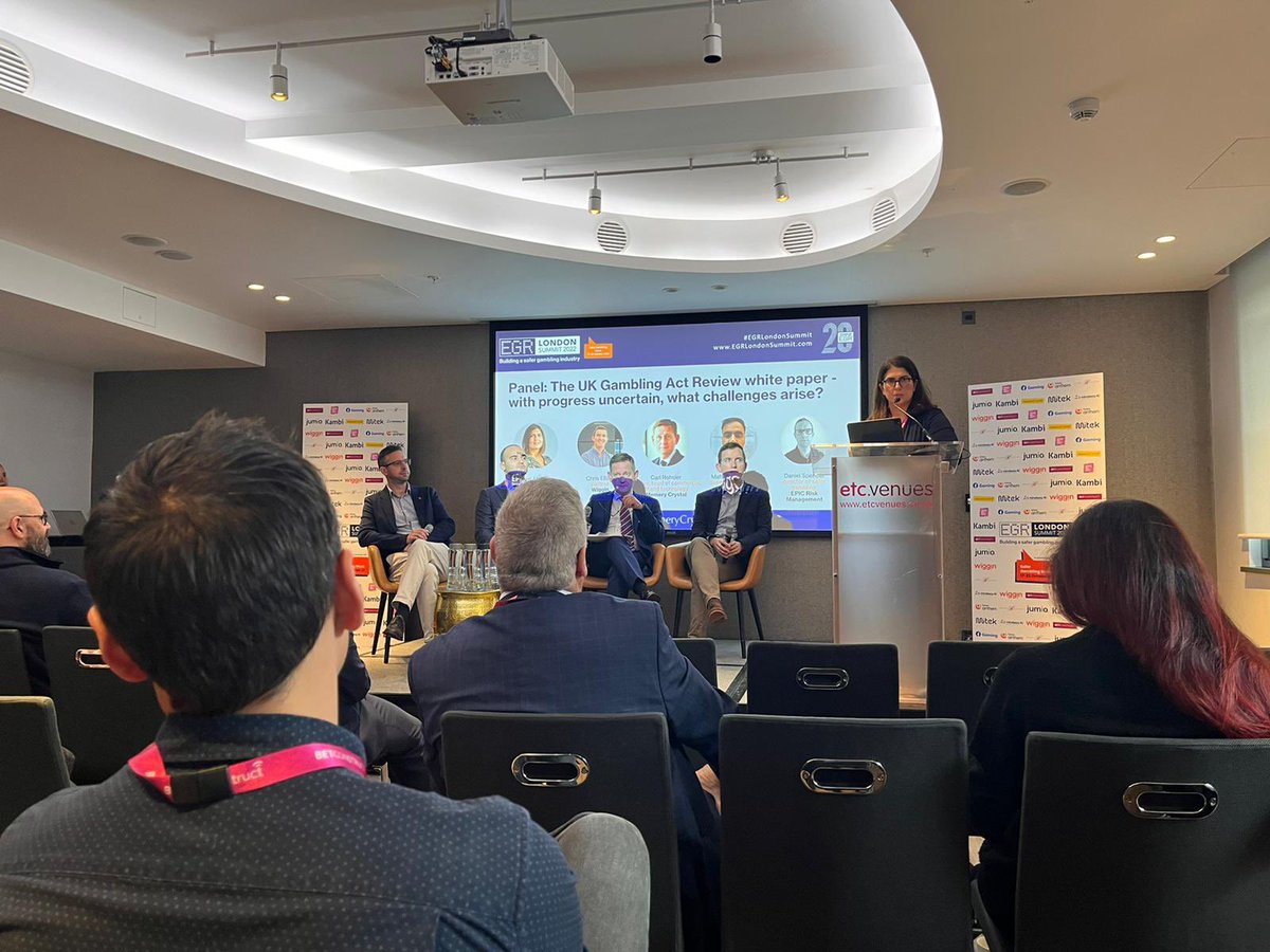 GemmaBoore's tweet photo. Interesting views on affordability, thresholds and whether we will actually see regulatory change in the the Gambling Act review #whitepaper #EGRLondon #EGRLondonSummit #Gambling https://t.co/GZtmM7eWlo
