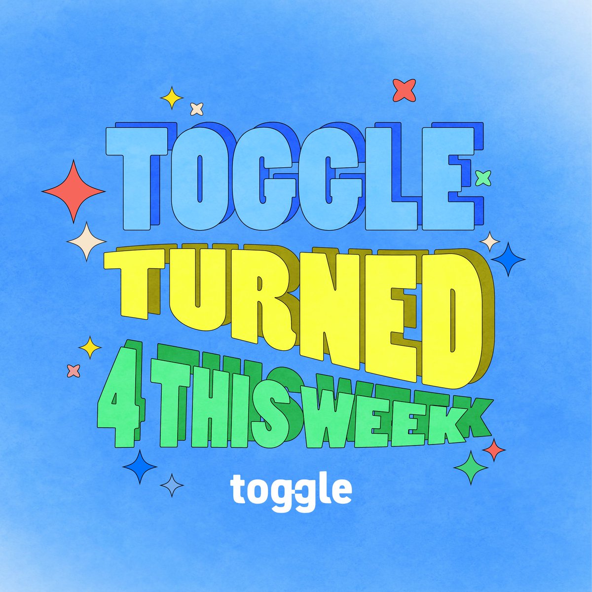 UseToggle's tweet photo. Happy birthday to us! 🥳 🥂 🎂
Toggle is 4 years old!
A huge and sincere thanks to all our Togglers, and of course our incredible team who works every day to develop, support, and help you win.💪
#Toggle #giftcards #giftcardplatform https://t.co/n8djWw1DDT