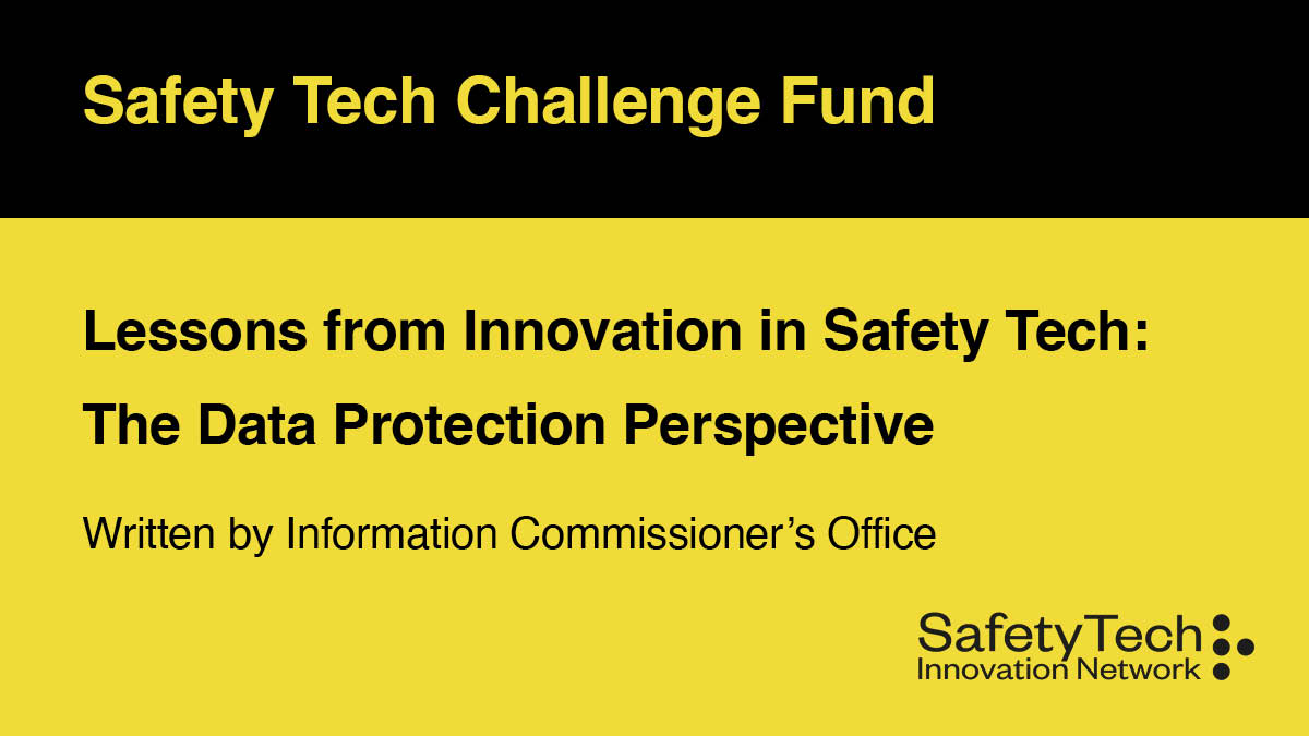 In our latest article, the <a href="/ICOnews/">ICO - Information Commissioner's Office</a> explore lessons learnt from the Safety Tech Challenge Fund on data protection. Read more here > bit.ly/3SDA1g3