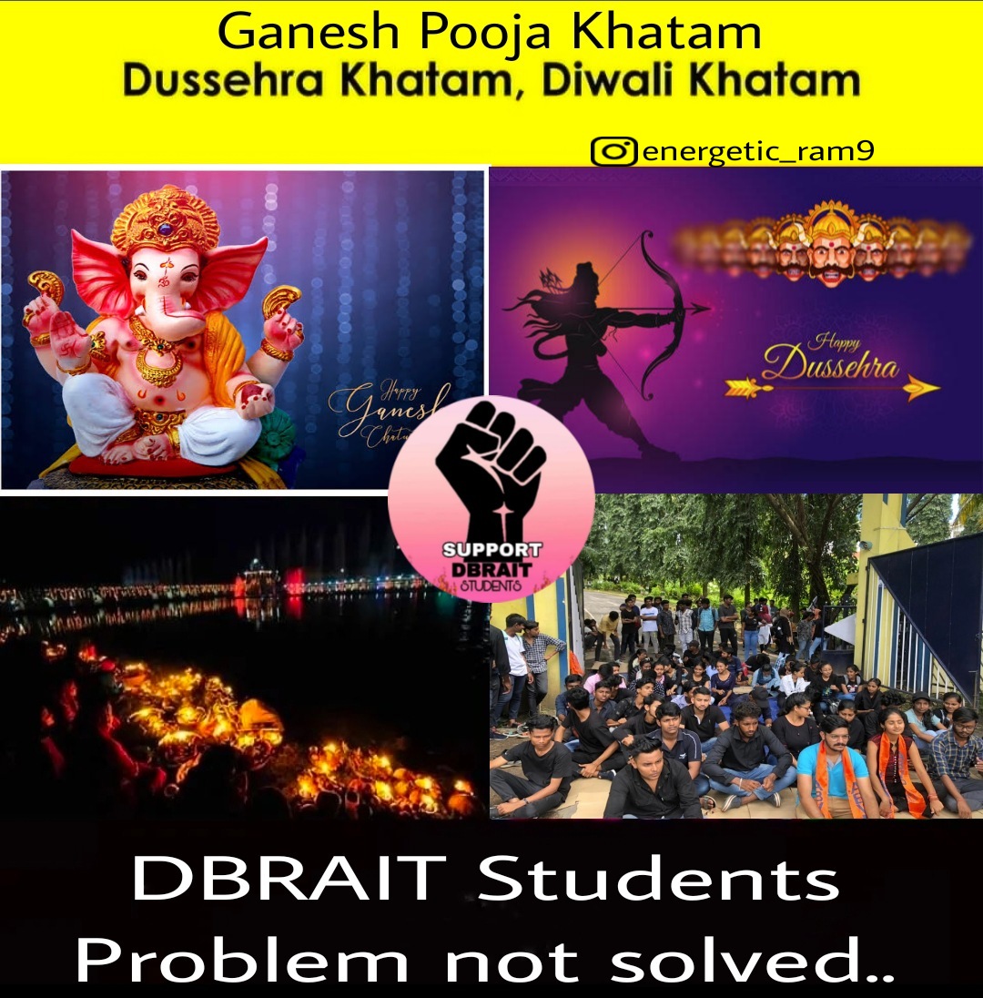 RamaRaokarre's tweet photo. Sab khatam hota hai...but DBRAIT Students ka problem solve nhi hota... https://t.co/PDAYFvFmyE