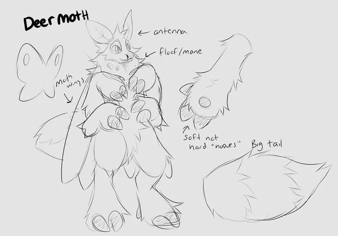 Just wanted to get my little brain thoughts out. Feel free to make your own since they are just a hybrid! 
I love moths but thought "what if deer?" 