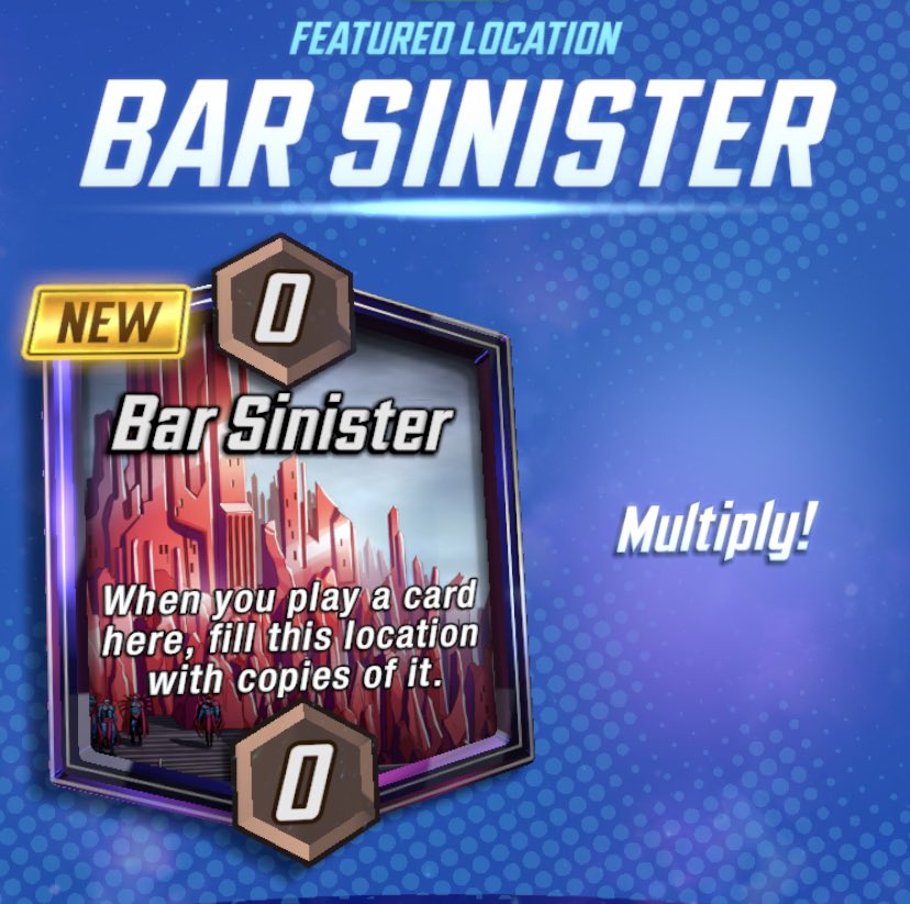 Ahhhh it’s finally live! My most favoritest location in <a href="/MARVELSNAP/">MARVEL SNAP</a> #barsinister