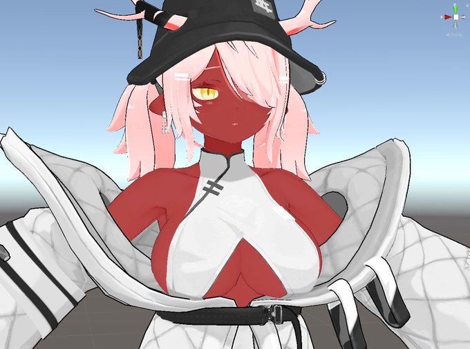 鬼っぽい肌色にしてみた 