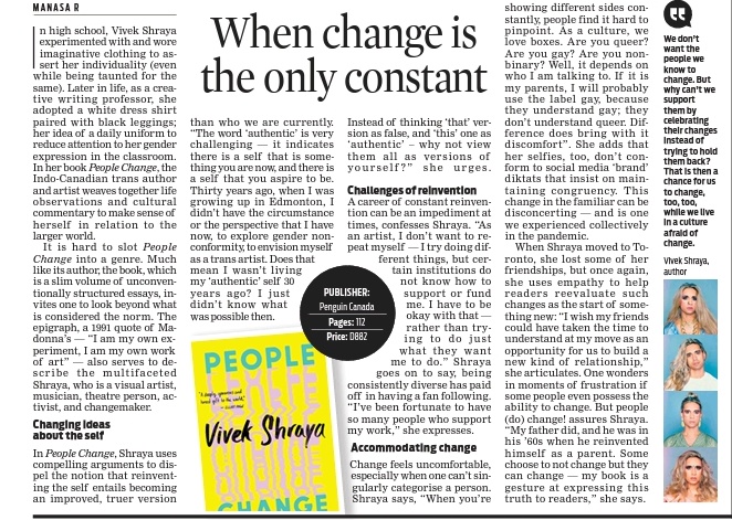 Writer-artist @vivekshraya chats with @manasar_here about her new book 'People Change' and how change is the only constant in life @santwana99 @Cloudnirad @NewIndianXpress @tniefeatures newindianexpress.com/cities/bengalu…