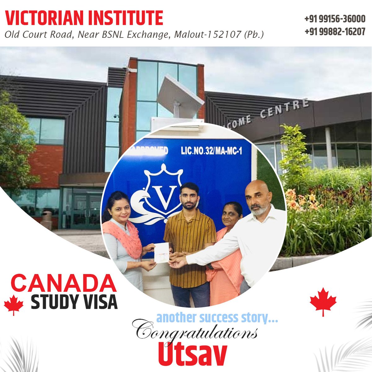 maloutlive's tweet image. ☑️ Best colleges and universities 
☑️Relevant course 
☑️ Highest visa success ratio
☑️Fast processing
☑️ Complete transparency 
 📞CONTACT US 9988216207,991563600
VICTORIAN INSTITUTE...👇 
LOCATION 👇 
##adjoining BSNL exchange office#
Malout.