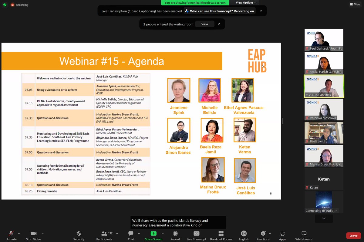 KIXEMAP's tweet photo. 📢The #KIXEAP webinar 15 on learning assessments and education reform in the EAP region has just begun! Connect using the personalized link that you received from Zoom. Or click here to receive a link to connect: https://t.co/girY9K0RrD
@acereduau @SEAMEO_S @palnetworkHQ #GPEKIX https://t.co/ATVmm6jBxg