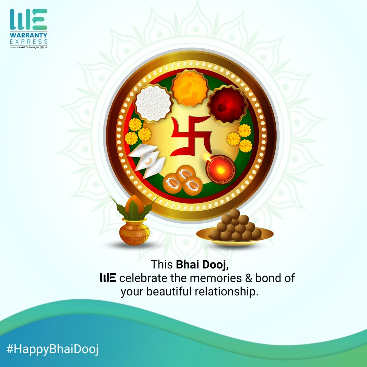 WarrantyExpress's tweet photo. Warranty Express wishes you and your loved ones a very #HappyBhaiDooj.

#WarrantyExpress #UnconditionalCare #BeAssured #StayGuarded #AuxillTechnologies #NextGenRevolution https://t.co/maeYUlu3Om