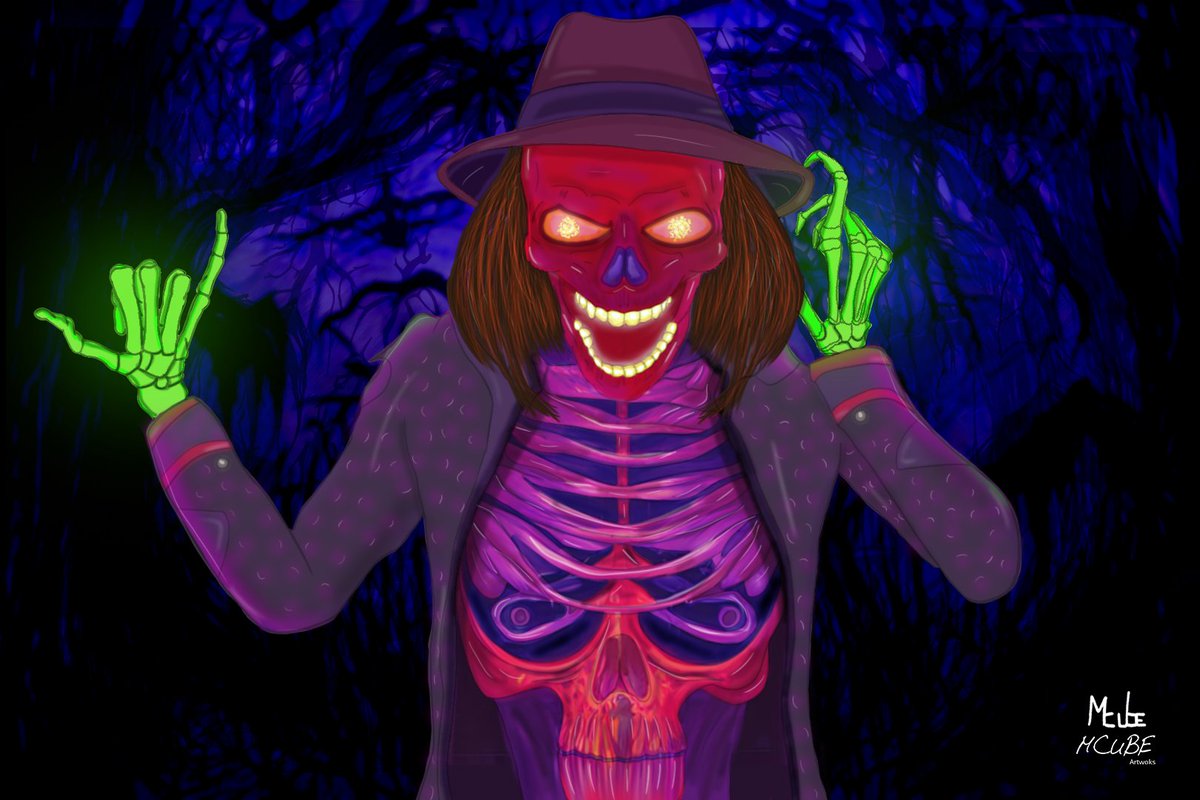 Good morning ☀️
And Attention📢📣
#NFTCommunity #web3community #web3 #nftart #NFTartists #Halloween2022 <a href="/NFTClubIN/">NFT Club India 🇮🇳</a>

RIBGLOW IN THE ETERNAL DARKNESS 🎃💀

Is now listed for auction on <a href="/foundation/">Foundation 🌐</a> 
Have a look😊 

Link👇
foundation.app/@mcubeartworks…