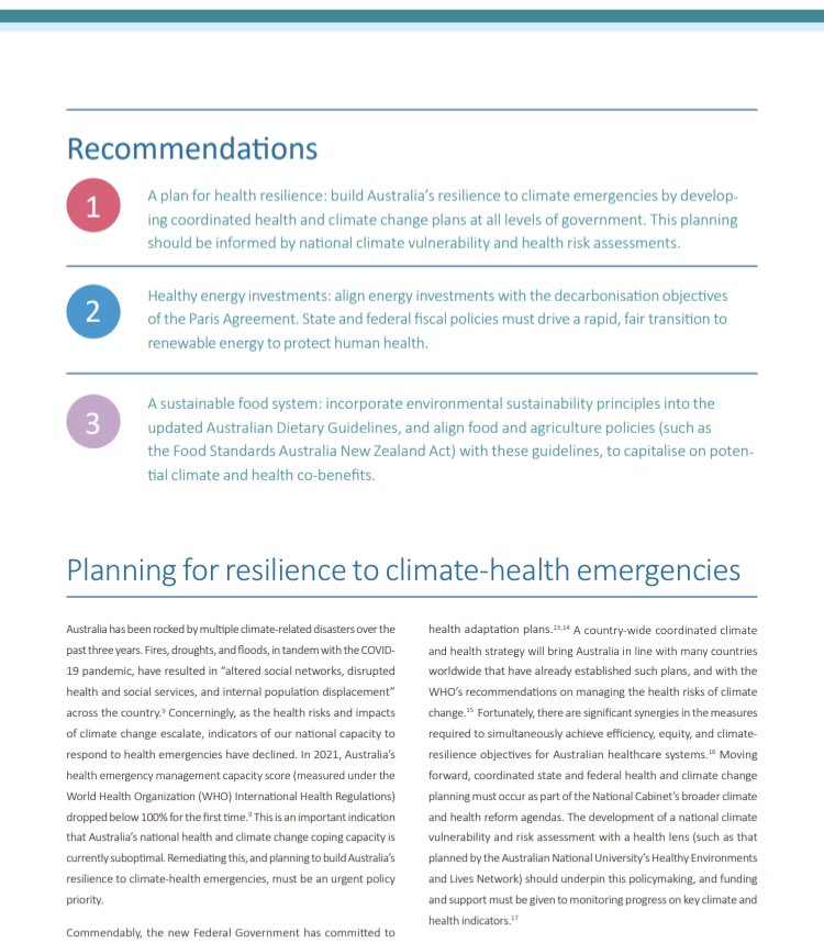 What are policy recommendations from MJA-Lancet Countdown for Australia? The 2022 policy brief released today was developed with parter organisations <a href="/TheRACP/">The Royal Australasian College of Physicians</a> <a href="/ama_media/">AMA Media</a> <a href="/theMJA/">MJA</a> <a href="/_PHAA_/">PHAA is on Bluesky</a> @acn_tweet <a href="/AIDAAustralia/">Australian Indigenous Doctors' Association</a> <a href="/healthy_climate/">Climate and Health Alliance</a> now available <a href="/LancetCountdown/">The Lancet Countdown on Health and Climate Change</a> website <a href="/CroakeyNews/">Croakey News</a>