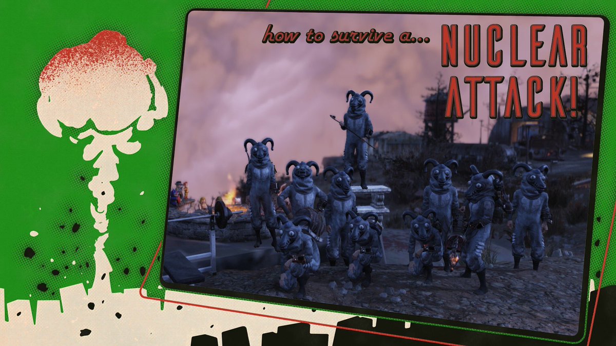 bleepoop's tweet photo. The Sheep Squad has some plans…#Fallout76 #Fallout next pic is the #SheepSquad https://t.co/IeiwPBiXaW