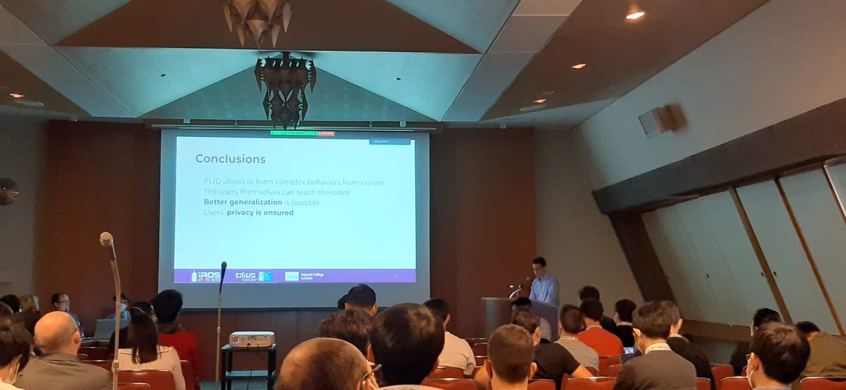 Imperial_PRL's tweet photo. Great presentation by @fecasado today at @2022Iros on #Federated #LfD for Active #Assistance to #SmartWheelchair Users! Research he developed during his visit to our lab a few months ago. Well done Fernando! @imperialeee @imperialcollege https://t.co/OrDrKJ1O6R