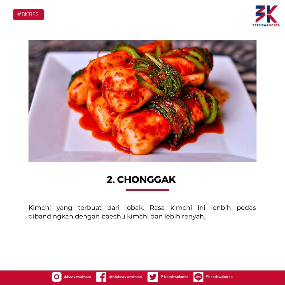 ibeasiswakorea's tweet photo. Hai, Sahabat Beasiswa Korea

Jenis kimchi di Korea ga hanya satu lho !!
Yuk simak !!

#BKTIPS https://t.co/iBle2fQPUo