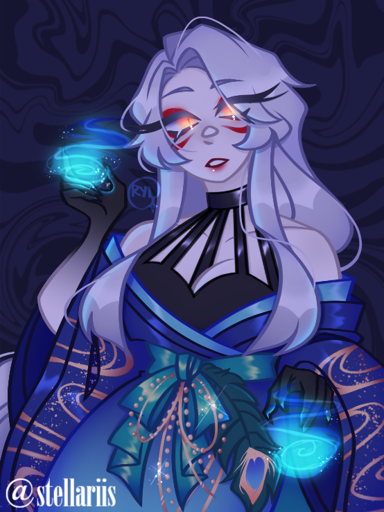 _rynnastry's tweet photo. [#Yokaitober | OC] day 29 ✧ onryō

a malevolent spirit known for her ethereal beauty and charm. rumor has it miu takes those who cross paths with her into the afterlife✨ https://t.co/IuHBTCt6Lk
