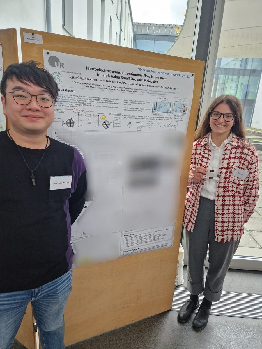 Barham Lab (@barhamlab) on Twitter photo She will spend several months <a href="/MpiciPotsdam/">Max Planck Institute of Colloids and Interfaces</a> under the guidance of @InnovativMPIKG & <a href="/GiustoGroup/">2D Covalent Thin Films</a>
learning heterogeneous catalyst synthesis & surface characterization techniques. Daria already met her MPI co-supervisors & partner-in-crime Gabriel.
Best of luck for the PhD!😊👍 She will spend several months <a href="/MpiciPotsdam/">Max Planck Institute of Colloids and Interfaces</a> under the guidance of @InnovativMPIKG & <a href="/GiustoGroup/">2D Covalent Thin Films</a>
learning heterogeneous catalyst synthesis & surface characterization techniques. Daria already met her MPI co-supervisors & partner-in-crime Gabriel.
Best of luck for the PhD!😊👍