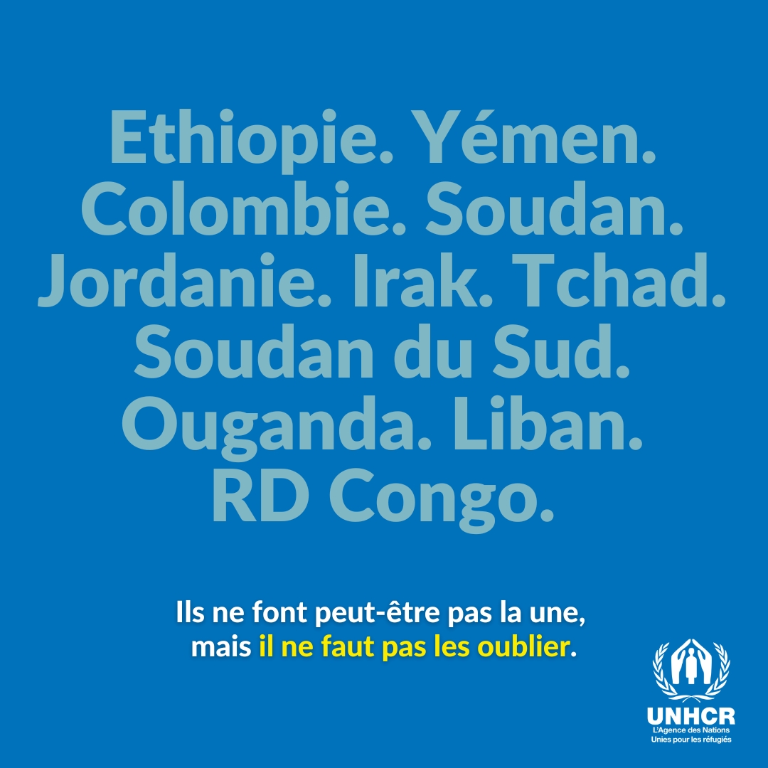 UNHCRfrance's tweet photo. Les personnes déplacées vivant dans ces pays sont enfermées dans un cycle de négligence politique, de couverture médiatique limitée, de lassitude des donateurs et de besoins humanitaires toujours plus importants face à la prolongation des crises. https://t.co/1oVdo8w5Iy
