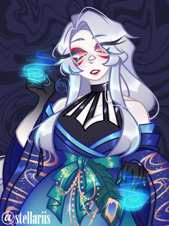 _rynnastry's tweet photo. [#Yokaitober | OC] day 29 ✧ onryō

a malevolent spirit known for her ethereal beauty and charm. rumor has it miu takes those who cross paths with her into the afterlife✨ https://t.co/IuHBTCt6Lk