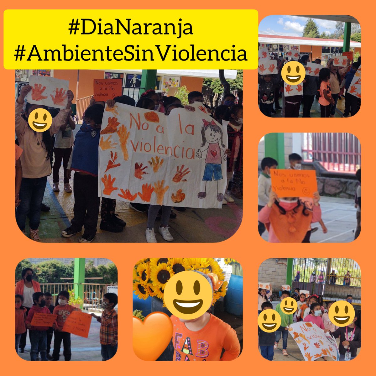 Roquesitajess's tweet photo. JN"Rómulo Gallegos"J105 se une a la campaña de #erradicarViolenciaContraMujeres 
#DiaNaranja 
#Unete 
@SEB_Edomex https://t.co/LGwieht8KM