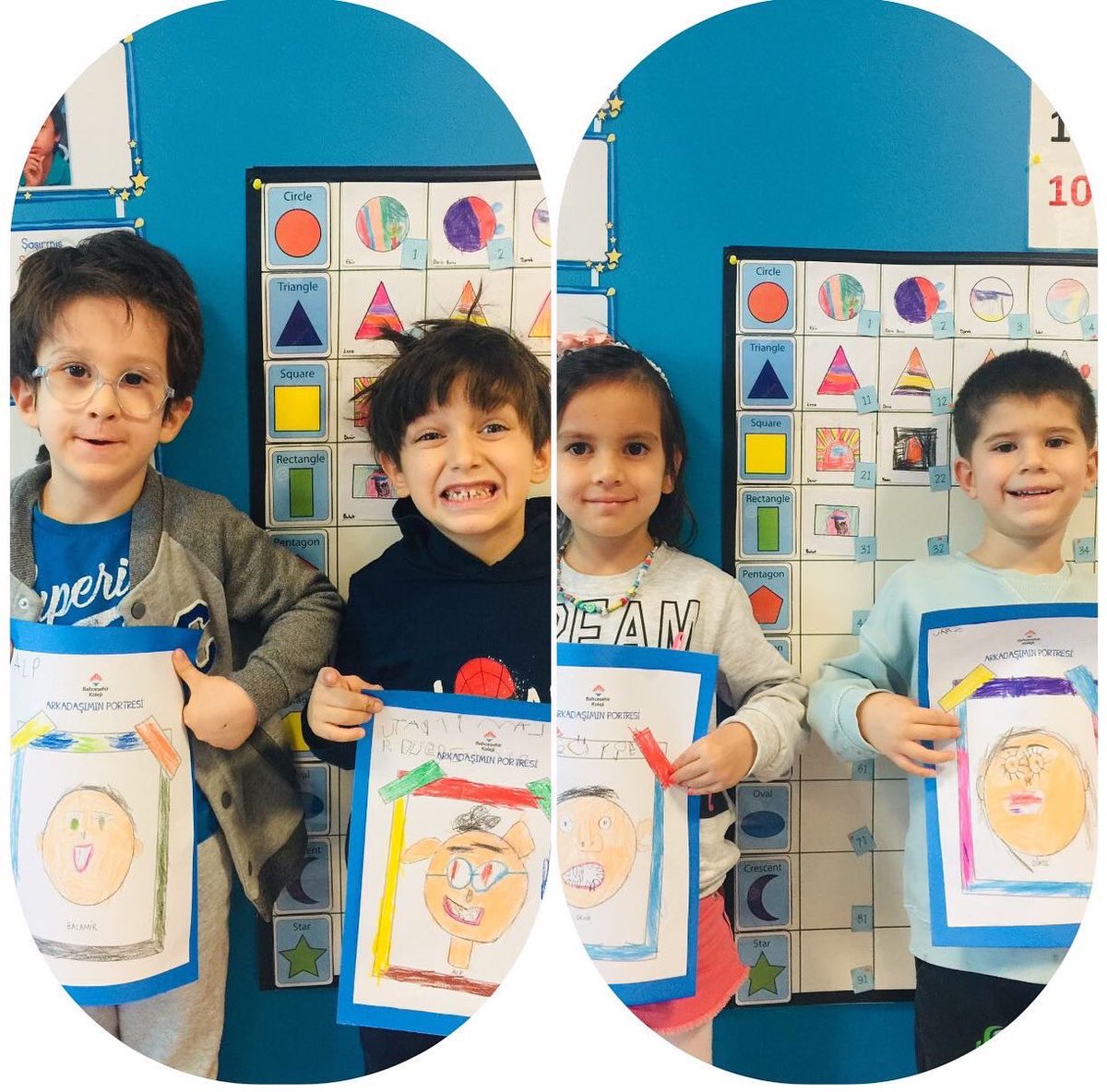 💙 Mavi Sınıf öğrencileri ile birlikte “İş birliği ne demektir? Neden gereklidir? Birlikte bir işi yapmak bize nasıl hissettirir?” sohbet ettik. 👫 İkişerli grup olarak arkadaşlarımızın portresini çizdik. 🖍🎨❤️💙