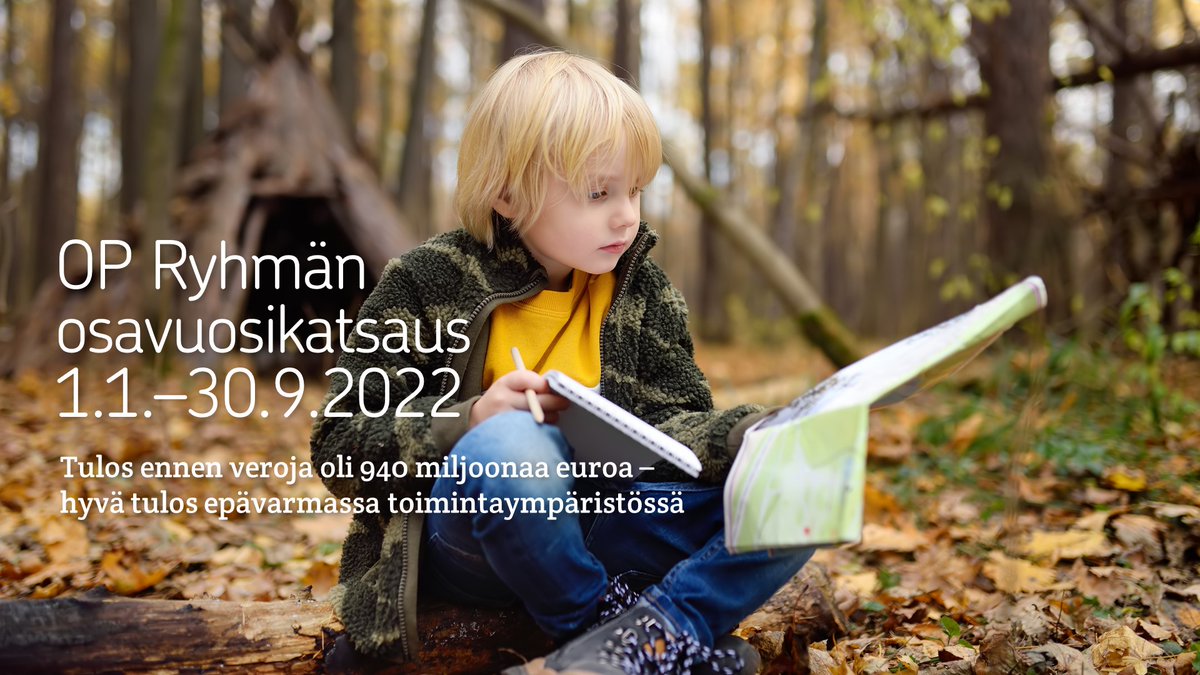 OP_Pohjola's tweet photo. Julkaisimme tänään OP Ryhmän osavuosikatsauksen 1.1.–30.9.2022. Tulos ennen veroja oli 940 miljoonaa euroa – hyvä tulos epävarmassa toimintaympäristössä. #OPtulos  

https://t.co/NZj49WFz2w https://t.co/jWuh6c0h88