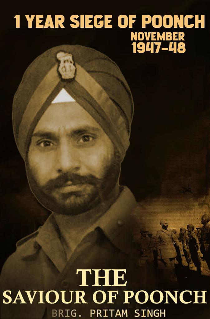 #BrigPritamSingh known as 'Sher Bachha' commanded 1 KUMAON in Nov 1947, fought against invaders & defended Poonch for one year despite advantage of dominating heights by #PakArmy. #Poonch was recaptured by him in Nov 1948. #HeroofPoonch #ShauryaDiwas #قوم_کا_ہیرو_ارشد_شریف #Deewa