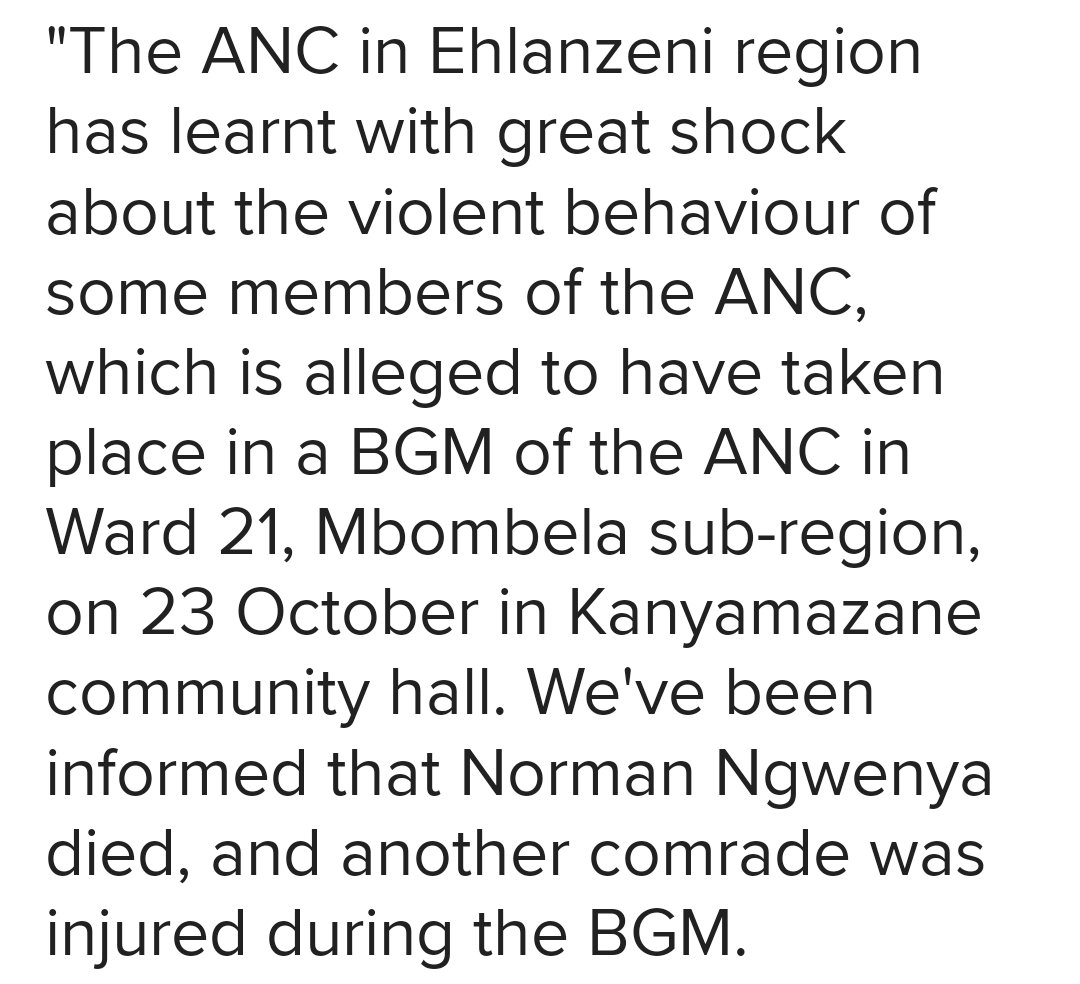GardeeGodrich's tweet photo. The race to #Nasrec22 of @MYANC is a run over the blood and corpses of members killed inside a meeting of the parry. #PhalaPhalaFarmGate and whosoever was nominated to be a presidential candidate there must be ashamed.... https://t.co/V3t7dLzUzG