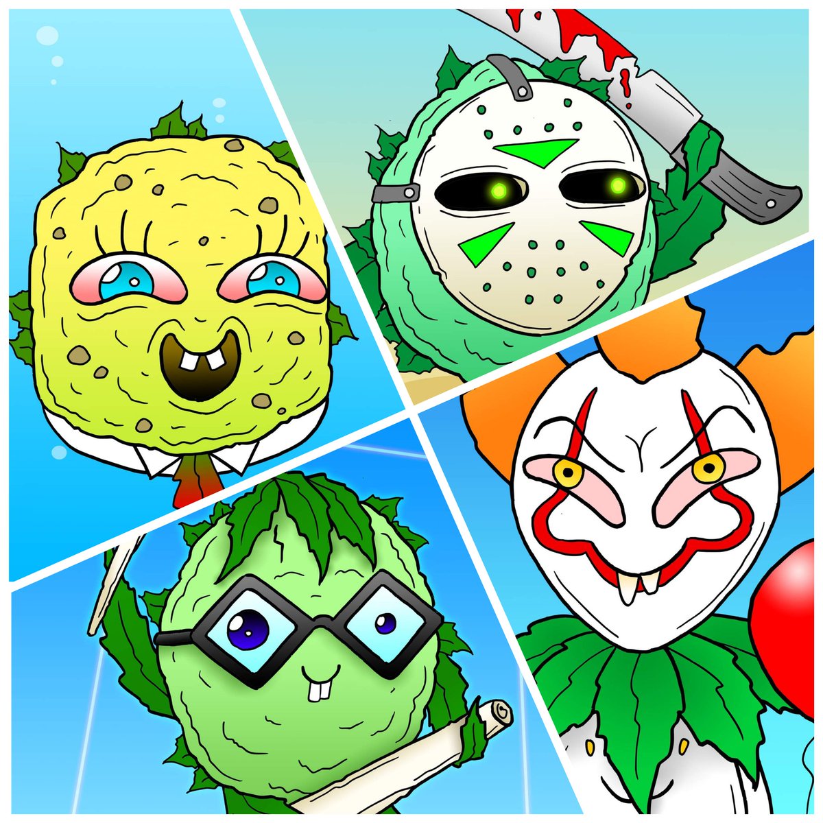 Can you name all the movie characters? 🤡💚

Do you have any cool ideas for other celebrities?

Join the gang: opensea.io/collection/ali…

#NFTCommunity #NFTartist #opensea