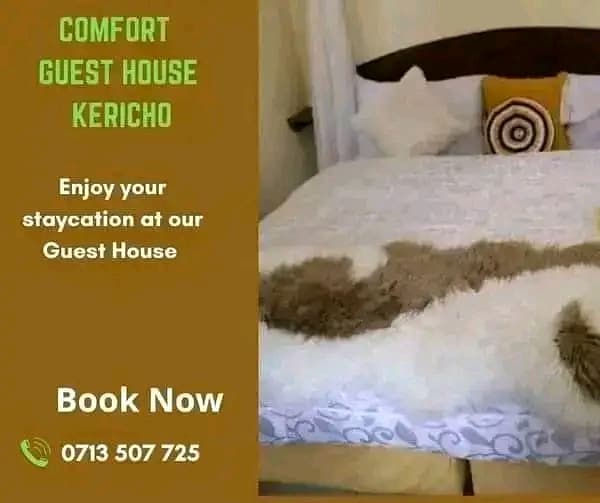 ComfortGuest's tweet photo. Comfort Guest House is located in Kericho, 500 metres from Immanuel Church. We offer best hospitality services. To book, call 0713507725.
#Comfortguesthouse https://t.co/L2dOJz8zGk