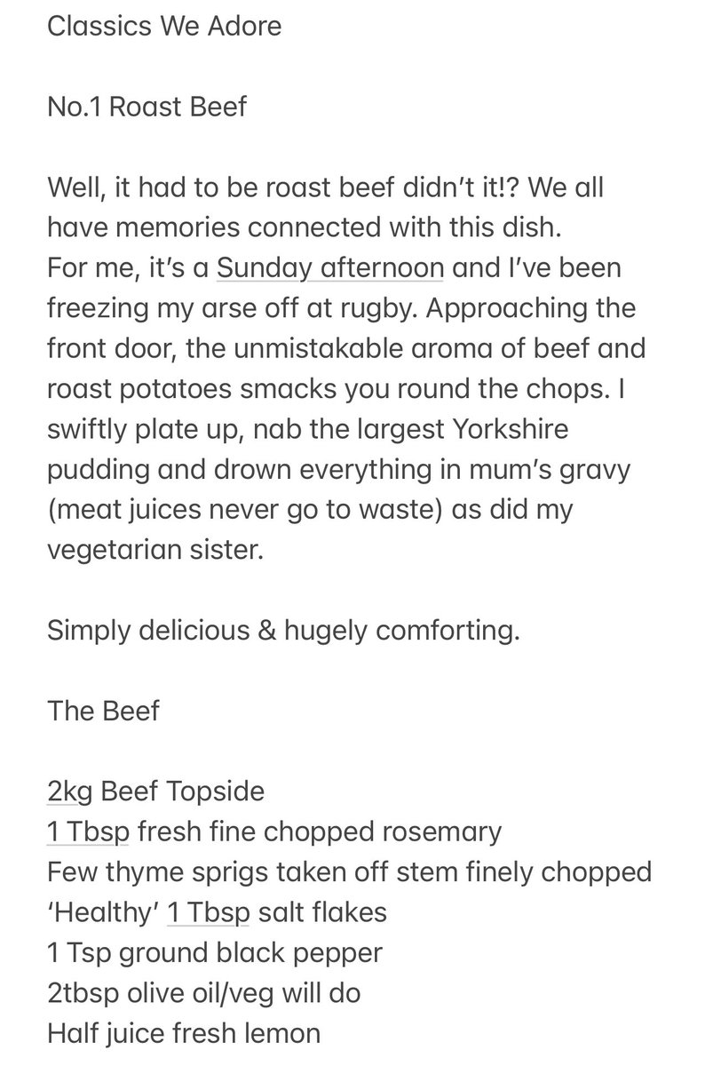 MeatMattersltd's tweet photo. Classics We Adore 

No.1 Roast Beef

Well, it had to be roast beef didn’t it!? We all have memories connected with this dish. https://t.co/XMF0YkuV1u
