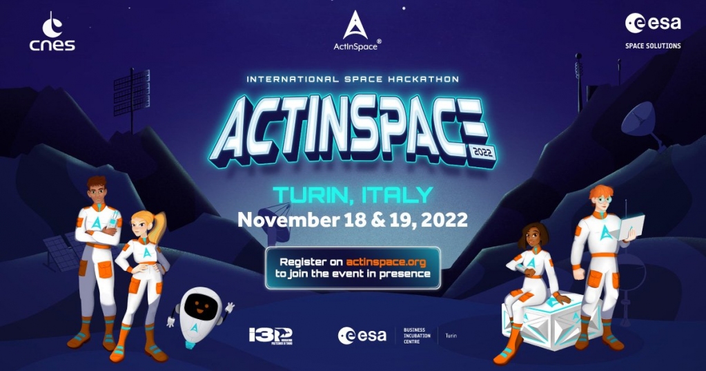 I3P_Torino's tweet photo. 🛸 Venerdì 18 e sabato 19 novembre ospiteremo in #I3P l'hackathon internazionale a tema spazio @ActInSpace!

La partecipazione è gratuita ma i posti disponibili sono limitati, iscriviti ora 👉  https://t.co/sC4YLnuw73

@CNES | @Space4Europe | @AerospaceValley | @ESABICTurin https://t.co/PtSbEomJfW