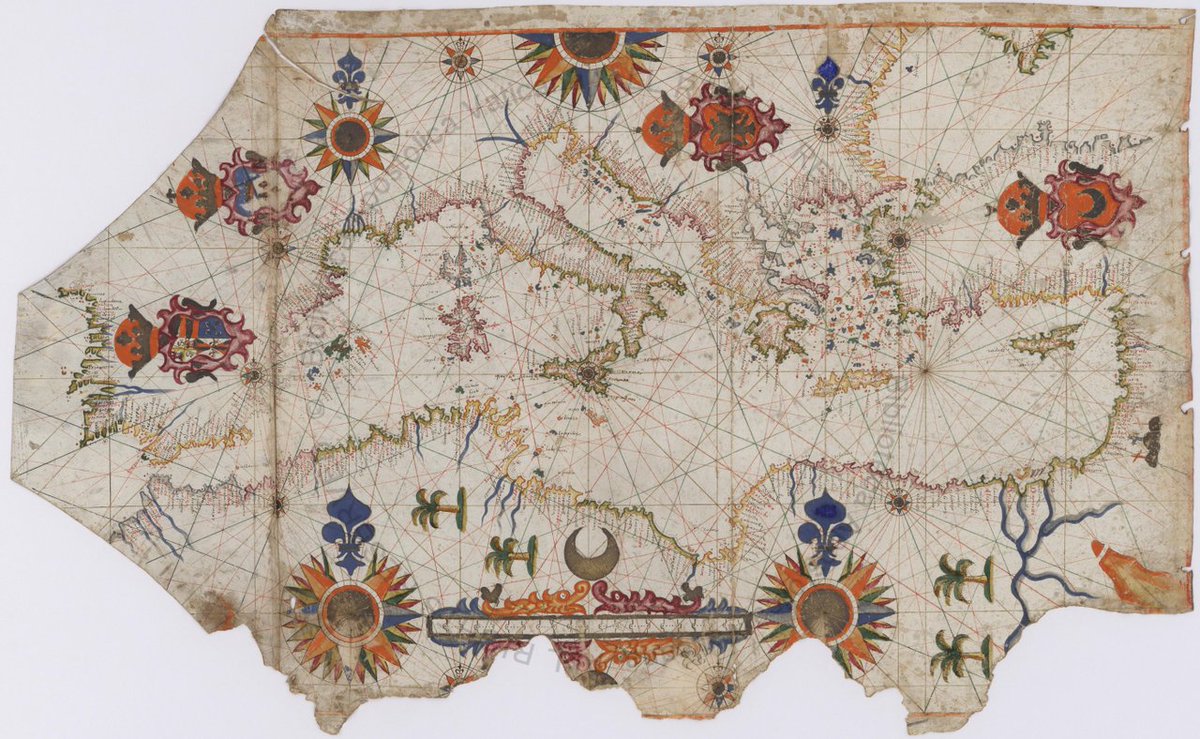 MedeaChartERC's tweet photo. Anonymous, 1600-1699
Chart of the Mediterranean and Black Sea #BibliotecaApostolicaVaticana https://t.co/Oa1FcQaIxt https://t.co/GbvzUoEvmr