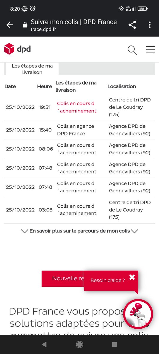 _David_Lin's tweet photo. @DPD_Fr le colis était très bien là où il était à Gennevilliers. Il devait venir à Vanves... Vous m'expliquez votre calcul énergétique et bilan carbone ? https://t.co/nOsjq9JwMm