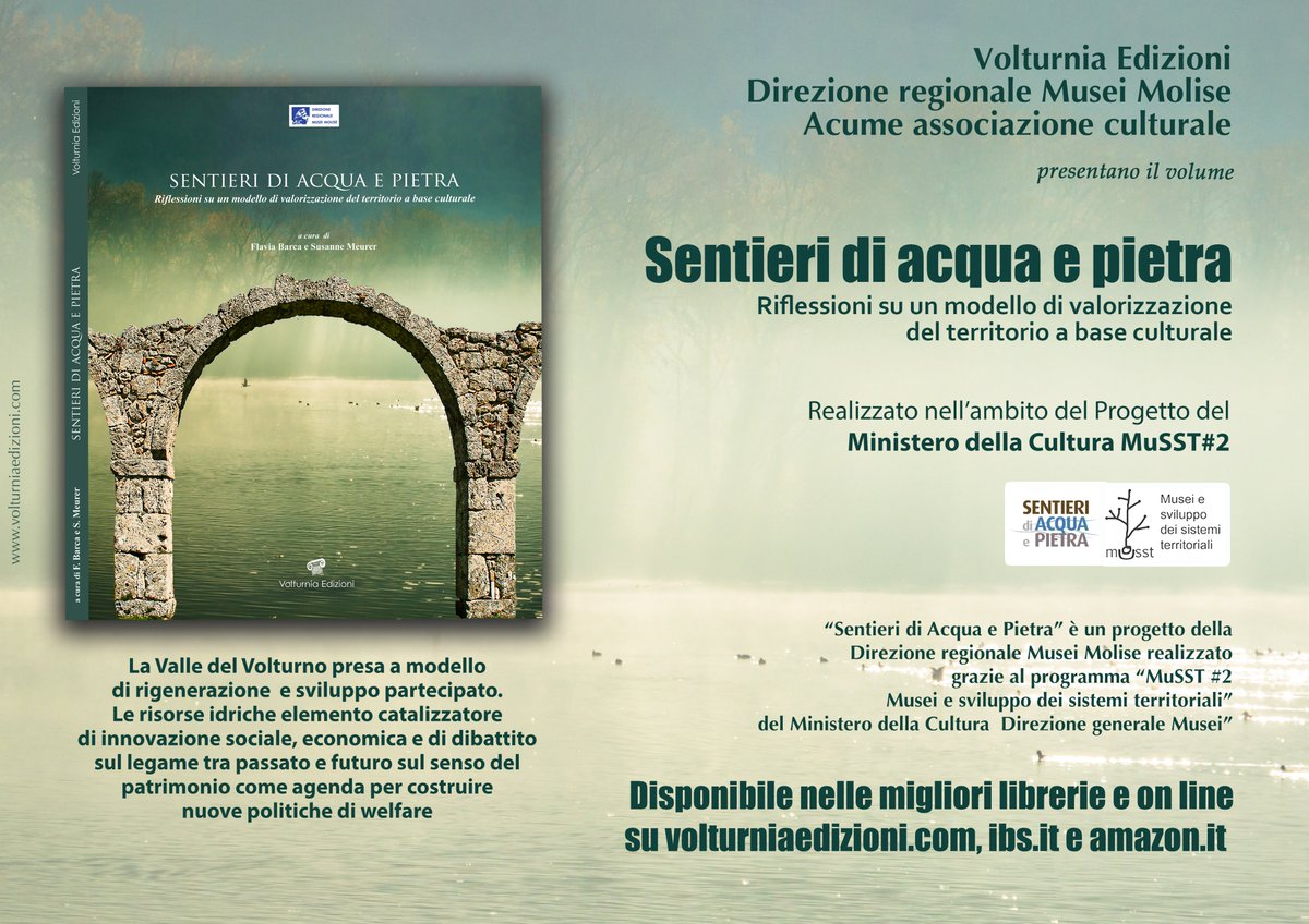 È uscito “Sentieri di acqua e pietra” che ho curato con <a href="/SusanneMeurer2/">Susanne Meurer</a> Si raccontano contesto, azioni e metodo di un progetto di rigenerazione della Valle del Volturno a base culturale #sap #sentieriacquapietra #heritage